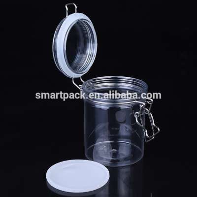 BPA free plastic jar food grade 500ml plastic container jar for food