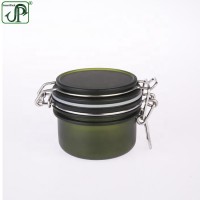 Empty cosmetic jar 120g Green Wire Bale Body Scrub Jar